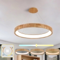 BRILAGI - LED-pendel på wire FALCON WOOD MODERN LED/60W/230V 3000/4000/6000K Ø 80 cm træ