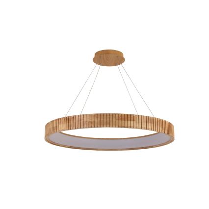 Brilagi - LED-pendel på wire FALCON WOOD MODERN LED/60W/230V 3000/4000/6000K Ø 80 cm træ