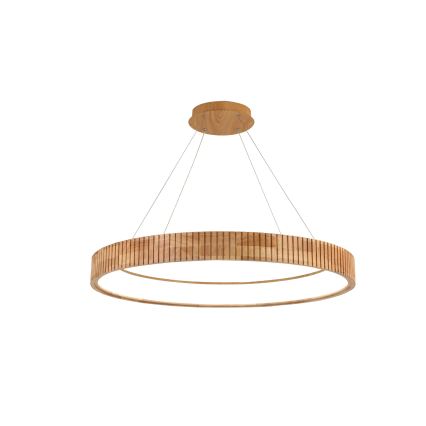 Brilagi - LED-pendel på wire FALCON WOOD MODERN LED/60W/230V 3000/4000/6000K Ø 80 cm træ