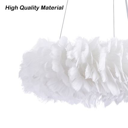 Brilagi - LED-pendel på wire FEATHER 3xE27/40W/230V + 3xLED/3W Ø 40 cm hvid