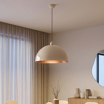 Brilagi - LED-pendel på wire METALO 1xE27/40W/230V Ø 40 cm beige/kobberfarvet
