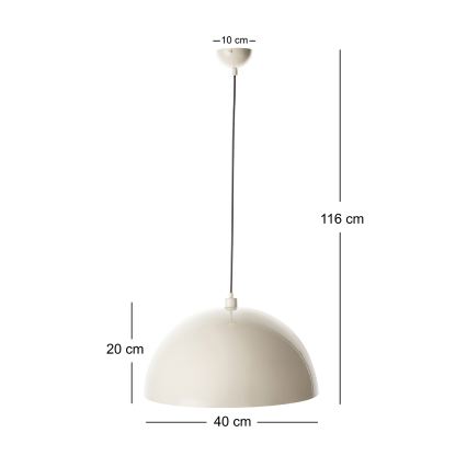 Brilagi - LED-pendel på wire METALO 1xE27/40W/230V Ø 40 cm beige/kobberfarvet
