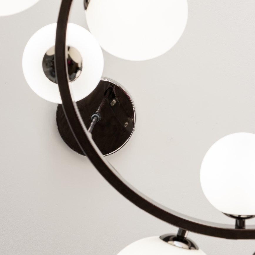 Brilagi - LED-pendel på wire MILLA 15xG9/3W/230V sort krom/hvid