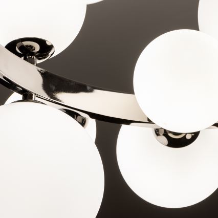 Brilagi - LED-pendel på wire MILLA 15xG9/3W/230V sort krom/hvid