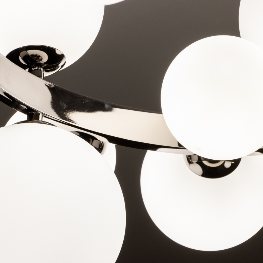 Brilagi - LED-pendel på wire MILLA 15xG9/3W/230V sort krom/hvid