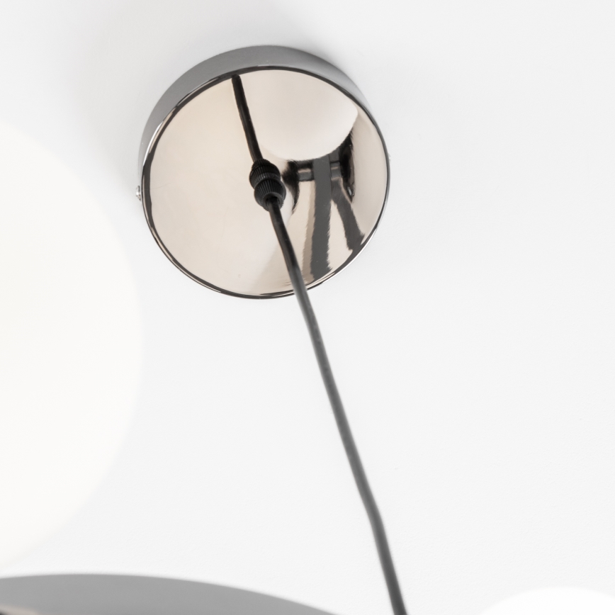 Brilagi - LED-pendel på wire MILLA 15xG9/3W/230V sort krom/hvid