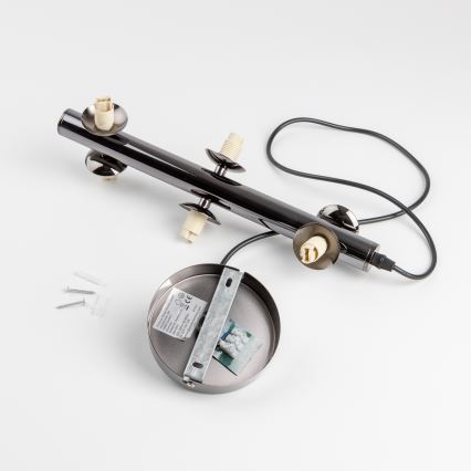 Brilagi - LED-pendel på wire MILLA 6xG9/3W/230V, sort krom/røget