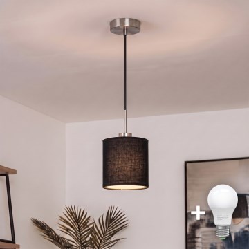 Brilagi - LED-pendel på wire NUBILA 1xE27/60W/230V Ø 14 cm sort