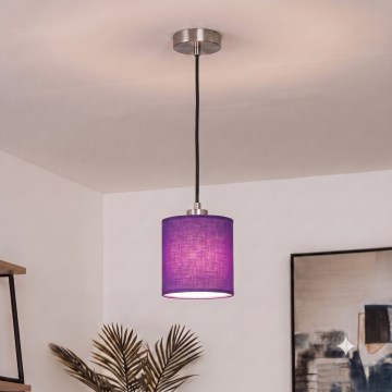 Brilagi - LED-pendel på wire NUBILA 1xE27/60W/230V Ø 14 cm sort/lilla