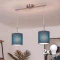 Brilagi - LED-pendel på wire NUBILA 2xE27/60W/230V mørkeblå