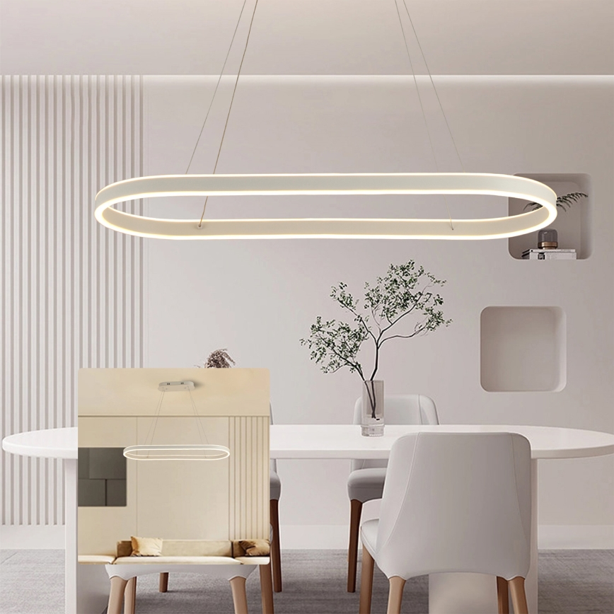 Brilagi - LED-pendel på wire PONDIE LED/45W/230V 80x30 cm hvid