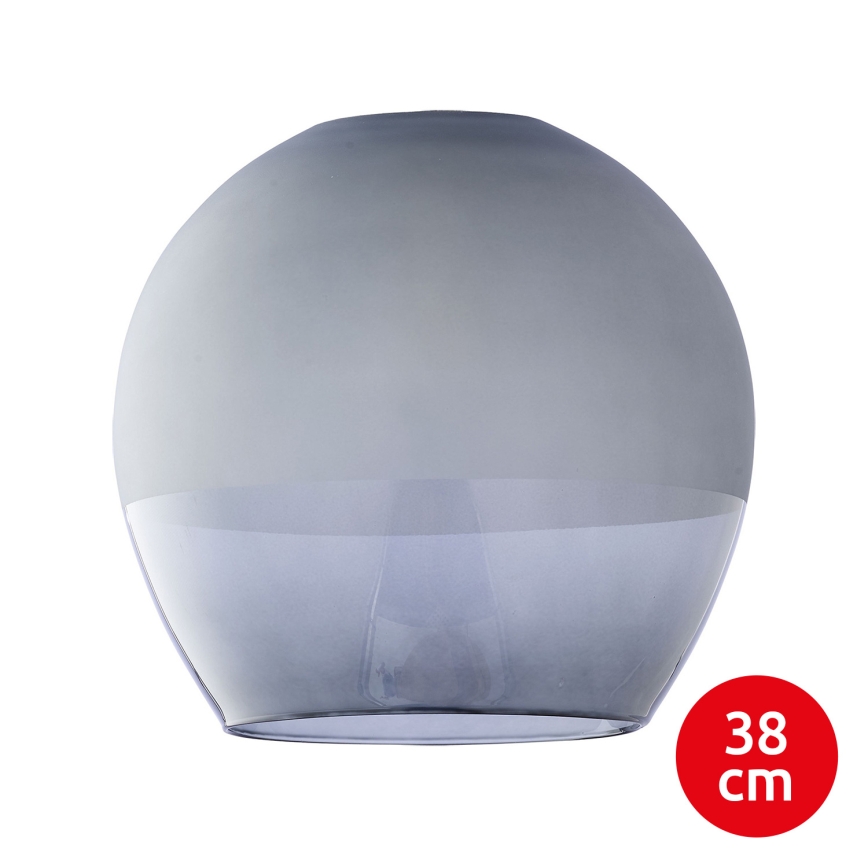BRILAGI - LED pendel på kabel RETRO GLASS 1xE27/60W/230V Ø 38 cm mat krom/røget grå