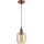Brilagi - LED-pendel på wire RETRO GLASS 1xE27/60W/230V Ø 14 cm hvid/røgbrun