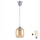 Brilagi - LED-pendel på wire RETRO GLASS 1xE27/60W/230V Ø 14 cm sølv/røget brun