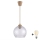 Brilagi - LED-pendel på wire RETRO GLASS 1xE27/60W/230V Ø 25 cm beige/røggrå