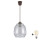 Brilagi - LED-pendel på wire RETRO GLASS 1xE27/60W/230V Ø 26 cm brun/røggrå
