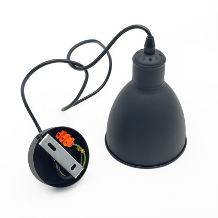 Brilagi - LED-pendel på wire RIDDY 1xE27/60W/230V sort