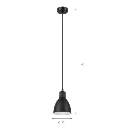 Brilagi - LED-pendel på wire RIDDY 1xE27/60W/230V sort