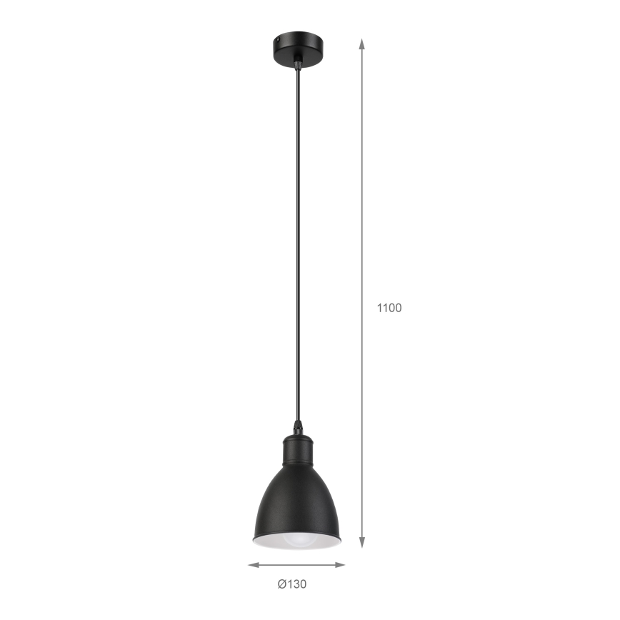 Brilagi - LED-pendel på wire RIDDY 1xE27/60W/230V sort