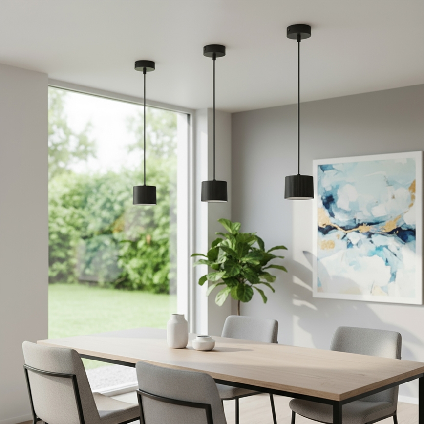 Brilagi - LED Pendel på wire STRIPY 1xGX53/15W/230V sort