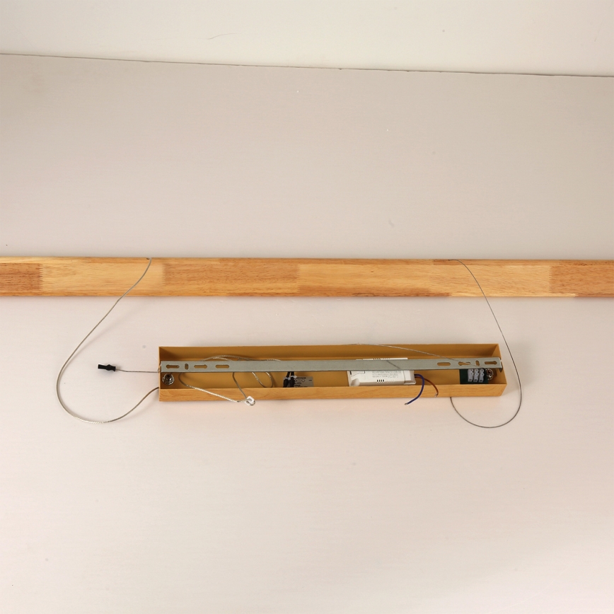 Brilagi - LED-pendel på wire UMEA WOOD LED/30W/230V 120 cm gummitræ
