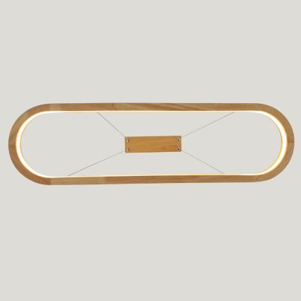 Brilagi - LED-pendel på wire UMEA WOOD LED/30W/230V 70x20 cm gummitræ