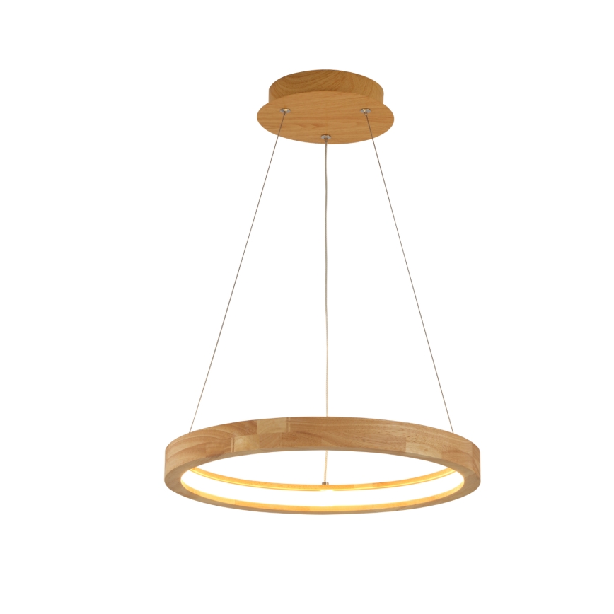 Brilagi - LED-pendel på wire UMEA WOOD LED/30W/230V Ø 40 cm, gummitræ