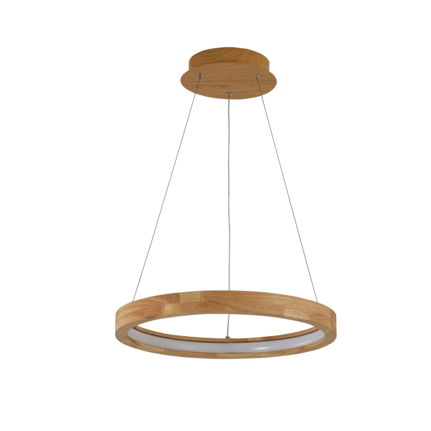 Brilagi - LED-pendel på wire UMEA WOOD LED/30W/230V Ø 40 cm, gummitræ