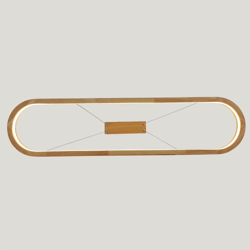 Brilagi - LED-pendel på wire UMEA WOOD LED/40W/230V 90x22 cm gummitræ