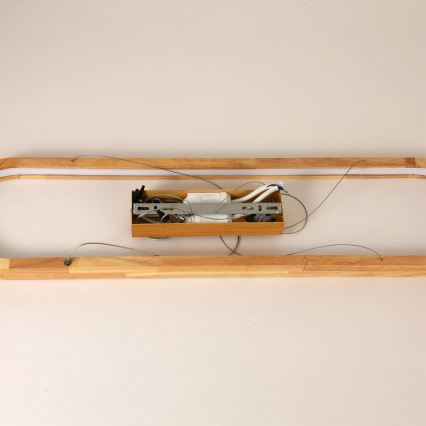 Brilagi - LED-pendel på wire UMEA WOOD LED/40W/230V 90x22 cm gummitræ