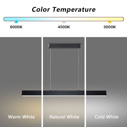 Brilagi - LED pendel SLEEKLINE LED/40W/230V 3000/4500/6000K sort
