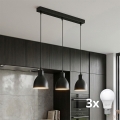 Brilagi - LED pendellampe med wireophæng RIDDY 3xE27/60W/230V sort