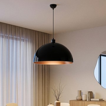Brilagi - LED-pendellampe på kabel METALO 1xE27/40W/230V Ø 60 cm sort/kobber