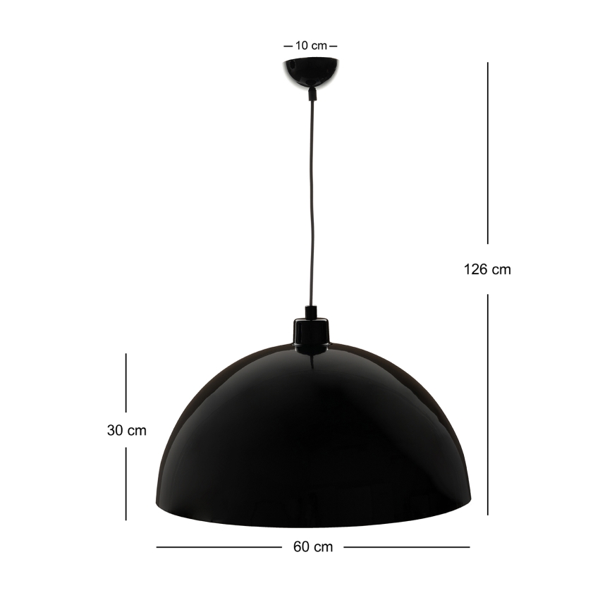 Brilagi - LED-pendellampe på kabel METALO 1xE27/40W/230V Ø 60 cm sort/kobber