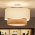 Brilagi - LED-plafondlampe CERIA 1x E27/60W/230V Ø 50 cm hvid/beige