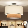 Brilagi - LED plafondlampe CERIA 1xE27/60W/230V Ø 50 cm sort/hvid/beige