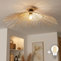 BRILAGI - LED plafondlampe CERIA BOHO 1xE27/40W/230V pr. 70 cm bambus/eg