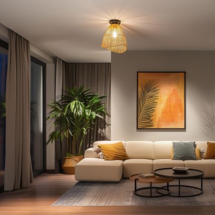 Brilagi - LED-plafondlampe CERIA BOHO 1xE27/40W/230V Ø 30 cm brun