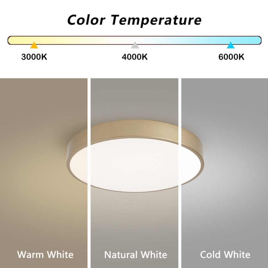 Brilagi - Dæmpbar LED-loftlampe POOL SMART LED/48W/230V 3000-6000K Ø 40 cm Wi-Fi Tuya guld + fjernbetjening