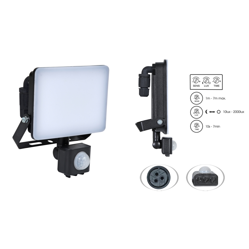 Brilagi - LED projektør med sensor ELARA PRO LED/100W/230V IP65