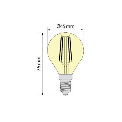 Brilagi - LED-pære FILAMENT CLASIC ONE P45 E14/6,5W/230V 3000K