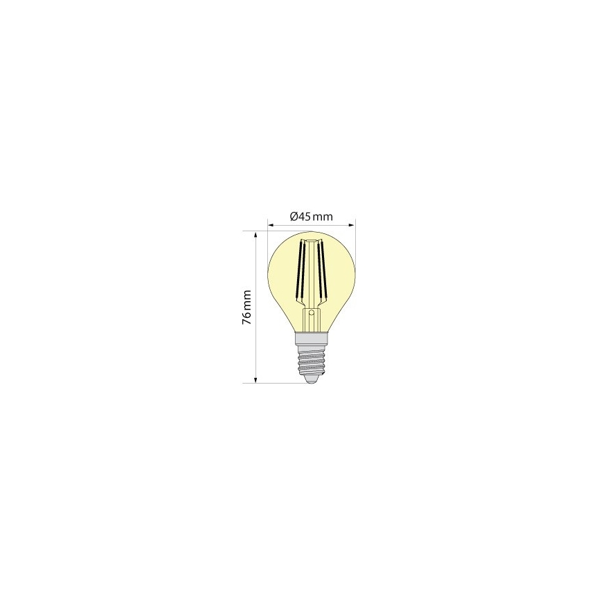 Brilagi - LED-pære FILAMENT CLASIC ONE P45 E14/6,5W/230V 3000K