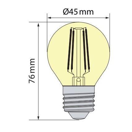 Brilagi - LED-pære FILAMENT CLASIC ONE P45 E27/6,5W/230V 3000K