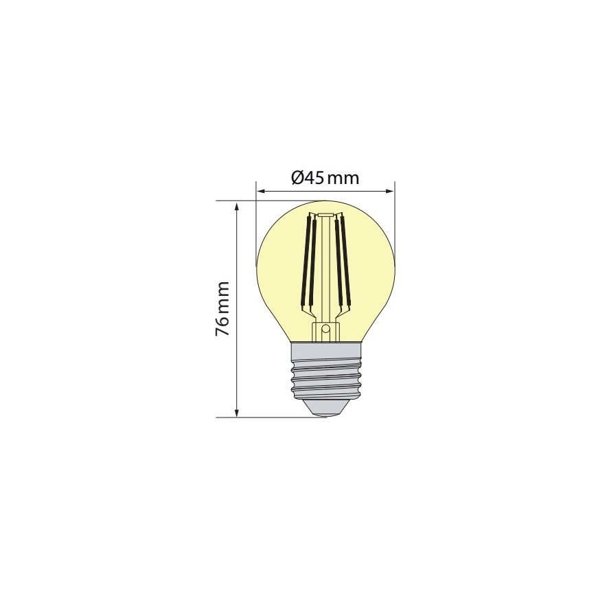Brilagi - LED-pære FILAMENT CLASIC ONE P45 E27/6,5W/230V 3000K