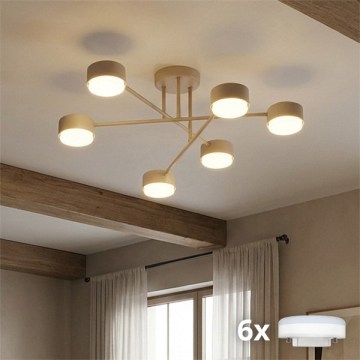 Brilagi - LED RGB+CCT Dæmpbar overflademonteret loftlampe MONO 6xGX53/14W/230V 2700–6500K Wi-Fi Tuya sort