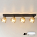 Brilagi - LED RGB+CCT dæmpbar spot AURA LUX 4xGX53/14W/230V 2700-6500K Wi-Fi Tuya sort/guld