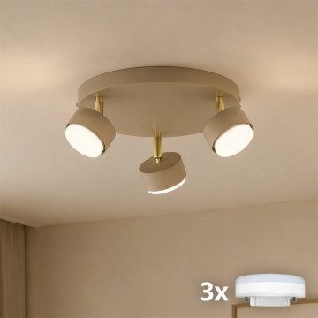 Brilagi - LED RGB+CCT dæmpbar spot MONO 3xGX53/14W/230V 2700-6500K Wi-Fi Tuya beige/guld