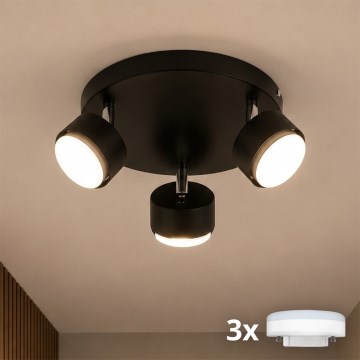 Brilagi - LED RGB+CCT dæmpbar spot MONO 3xGX53/14W/230V 2700-6500K Wi-Fi Tuya sort
