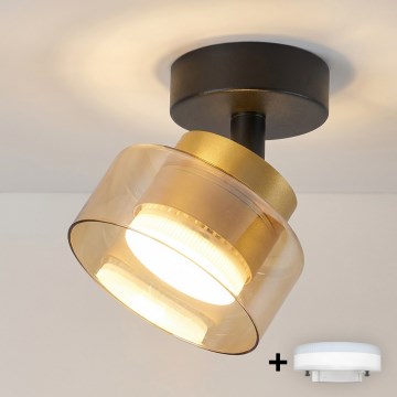 Brilagi - LED RGB+CCT Dæmpbar spotarmatur AURA LUX 1xGX53/14W/230V 2700-6500K Wi-Fi Tuya sort/guld
