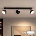 Brilagi - LED RGB+CCT Dæmpbar spotarmatur MONO 3xGX53/14W/230V 2700-6500K Wi-Fi Tuya sort